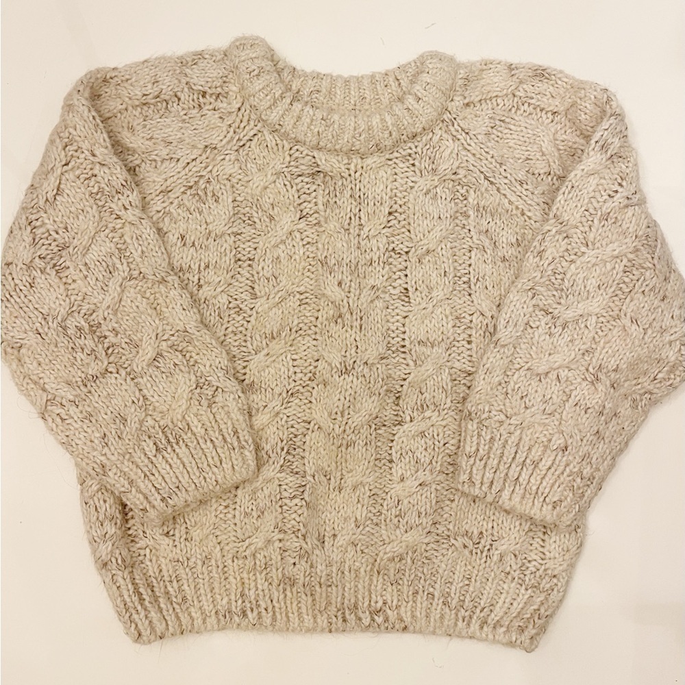 Zara Cream Cable Knit Sweater - 2/3 yrs